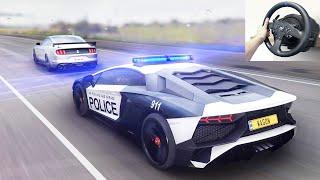 Police Chase Thief Car After Robbery | Lamborghini Aventador - Forza Horizon 5 | 4K Gameplay