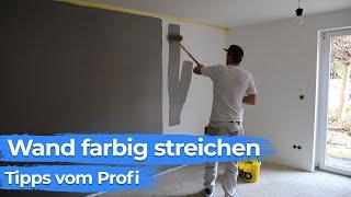 Wand perfekt FARBIG streichen - Tipps zum selbst machen