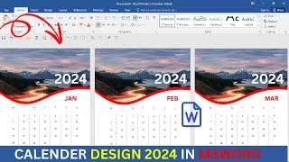 How to Create a Table Calendar Design in Microsoft Word | Desk Calendar Design In Word 20