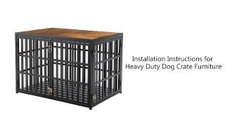 Installation Guide for LUCKUP Dog Crate Furniture with Adjustable Feet