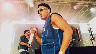 Myke Towers Performs ‘LALA’ at Cheetos Block Party during Billboard Latin Music Week 2023