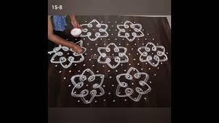 Margazhi Special : Simple and Beautiful Sikkukolam using 15-8 inter dots