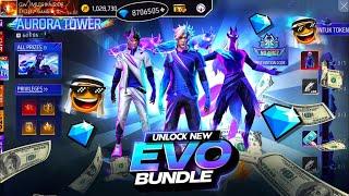 Legendary Aurora Token Tower Event | New Evo Bundle Unlock | FF New Event Today| FreeFire New Event