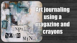 Abstract art journaling - Inspiration from a magazine