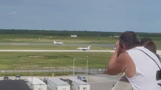 The USAF Thunderbirds arrival to the Atlantic City Airport for the 2023 Atlantic City Airshow