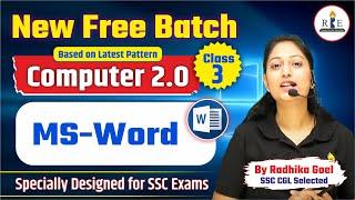 Computer Free Batch Class-3| Microsoft Word (MS Word) in Detail