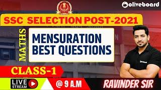 MENSURATION  | MATHS | SSC SELECTION POST 2021 | BY RAVINDER SIR