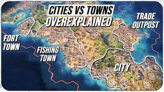 Cities vs Towns in Civilization 7 (overexplained)