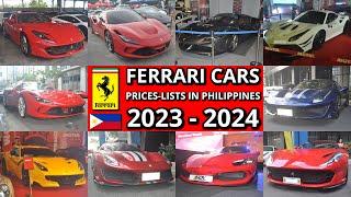 Ferrari Cars Price List in Philippines 2023 - 2024 | 296, SF90, F8, 812, 488 Pista & MORE