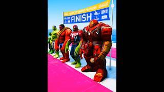 GTA V : IRON MAN VS VENOM & SPIDER HULK CHALLENGE -16  #cartoon  #shorts