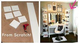 DIY IKEA Lack Shelf | Glam Beauty Room Makeup Organizer