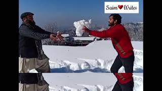 Snowfall in Murree -Saim abbasi Enjoy With Zaheer Chacho & Farrukh Aziz abbasi Snowfall Murree 2021