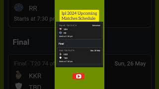 Ipl 2024 Upcoming Matches Schedule #ipl2024 ,#ipl24,#ipl