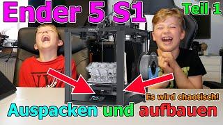 Ender 5 S1 Teil 1: Auspacken und aufbau, die Chaoskidz übernehmen den Laden