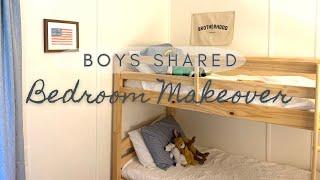 SHARED BEDROOM MAKEOVER | Americana Boys Shared Bedroom | Classic Boys Bedroom