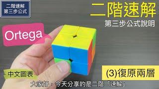 二階2X2速解Ortega第三步復原兩層公式說明| 五種情形及公式講解 3 3魔術方塊 魔术方块教学 中文圖表