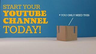 How to start a YouTube Channel TODAY with *one* FREE TOOL! - #onepieceofcardboard #newtuber