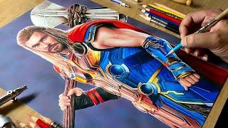 Drawing Thor: Love and Thunder - Time-lapse | Artology