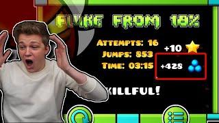 The BIGGEST FLUKE in Geometry Dash (from 18%) | Rash 100% [EXTREME DEMON]