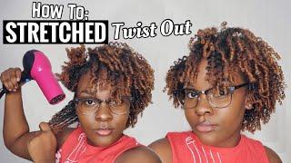 How To Stretch A Twist Out | Natural Hair | *HEAT METHOD*