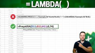 LAMBDA(  ), a melhor Função do Excel | Automatizar Tarefas e Ganhar Tempo | 3 Exemplos Práticos