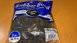 Look at BAZIC Black Color Rubber Bands 2 Oz./ 56.70 g Assorted Sizes Made in USA Elastic Bands