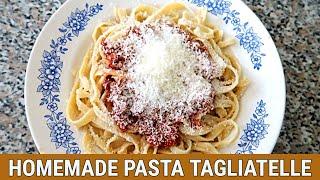 How to make HOMEMADE  PASTA TAGLIATELLE / PASTA ALL'UOVO FATTA A CASA / 2 Ingredients ONLY