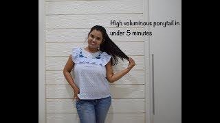 High voluminous everyday ponytail routine in under 5 minutes