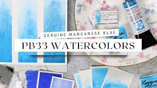 Genuine Manganese Blue PB33 Watercolor, featuring Wallace Seymour, The Prodigal Son's Pigments, etc