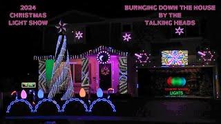 2024 Christmas Light Show Synced to 'Burning Down the House' by Talking Heads