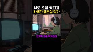 AI로 소설을 썼다고 자백한 웹소설 작가