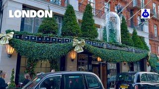 London Walk  LONDON’S  MAYFAIR Christmas Preparations 2024 | Central London Walking Tour [4K HDR]