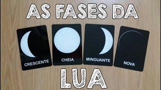 Fases da Lua || Nomes, Características e muito +  || Lua nova, Crescente, Cheia e Minguante 