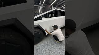 Cybertruck Wrapped in White Carbon Fiber – Full Transformation | TDotWraps