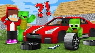 How Baby Mikey BROKE JJ Car in Minecraft (Maizen Mizen Mazien) Parody