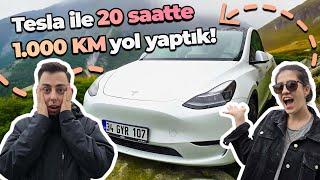 Tesla ile 20 saatte 1.000 KM yol yaptık!