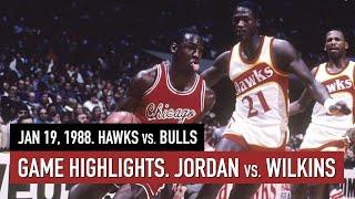 Throwback Jan 19, 1988 Chicago Bulls vs Atlanta Hawks Full Game Highlights - Wilkins 41, Jordan 38