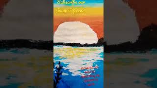 sunrise oil pastel drawing by NISHANTH ARTS
