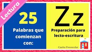 Palabras que inician con Z. Aprende a leer ya!! Learning Spanish Now.