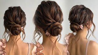 Voluminous textured low bun. Wedding hairstyle