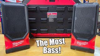 Low Volume Bass! Milwaukee Tool M18 Bluetooth Jobsite Speaker 2954-20