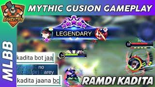 MYTHIC RANK GUSION GAMEPLAY | GamEnTrix | MLBB