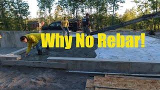 Concrete Garage Floor Pour with No Rebar