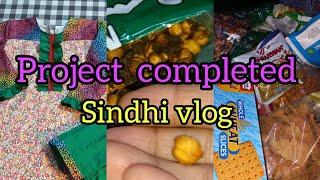 Project completed /feeling happy /my daily routine ️🪡🪴🪣/sindhi vlog 