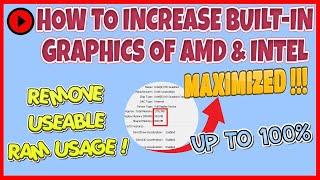 INCREASE AMD / APU BUILT IN GRAPHICS (REMOVE USABLE RAM USAGE FOR AMD / RYZEN ) | EASYTECH SOLUTION