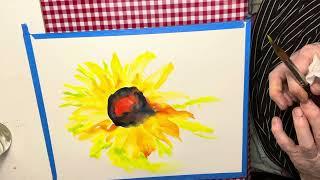 How to Paint a Sunflower in Watercolor Part 3 - Jacki Kellum Tutorial - Celebrate the Magic