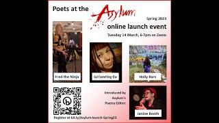 Poets at the launch of Asylum, Spring 2023