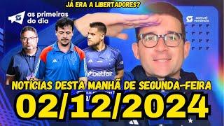 VENÂNCIO COM NOTÍCIAS DO CRUZEIRO NESTA SEGUNDA-FEIRA! EMPATE VEXATÓRIO E LIBERTADORES FICA DISTANTE