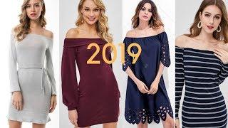 latest off shoulder dresses/Party wear dresses collection/off sholder long sleeve /2019