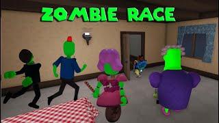 Zombie Speed Run Race, Mr Funny, Grumpy Gran, Siren Cop and Miss Ani-Tron No other Items Scary Obby